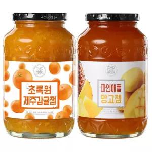초록원 제주감귤잼1kg+ 파인애플망고잼1kg