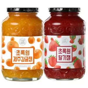 초록원 제주감귤잼1kg+ 딸기잼1kg