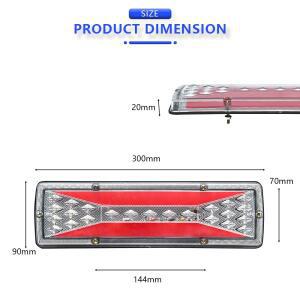 2pcss 방수 12V 트레일러 트럭 LED 후면 미등 보트 RV 캐러밴 밴  스티어링 브레이크 교통 안개 테일 램프