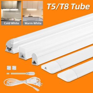 캐비닛 아래 LED 주방 조명 10W 20W 튜브 바 벽 램프 초박형 홈 침실 옷장 실내 220V 룸