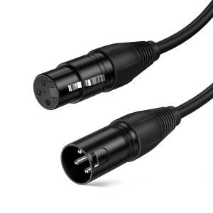 케이블 생성 XLR에서 XLR 6FT 남성에서 여성 마이크 슈어 SM 베링거 스피커 시스템 라디오 스테이션 등과 호환되는 밸런스 3 핀 블랙 VGW
