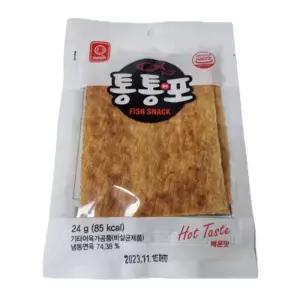 통통어포(매운맛) 24gx10개 1묶음맥주용안주 편의점 쥐포 빼빼어 마른 건조 오징어 조미