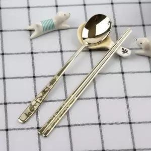 DMK 스테인리스 십장생 티타늄 수저 1P OPP포장 1P OPP포장 (W163BE0)