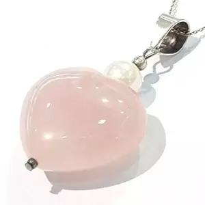 [셀러허브 패션][블루케이] A급하트 핑크장미석 원석목걸이210903-06n (50345499)
