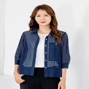 [모슬린]엄마옷 레이스 7부 정장 자켓 605FGH209 마담중년여성빅사이즈50대60대