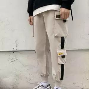 남성 허리 밴딩 패치 카고 바지 포켓 조거 팬츠 4컬러남자보온 트레이닝 기모 츄리닝