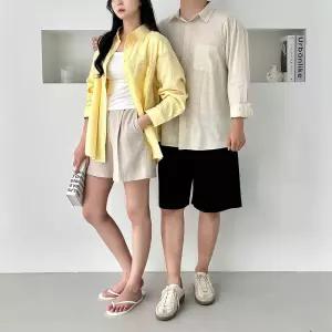 스와니 선셋 린넨 남방 오버핏 셔츠 SD-250620넨 커플 공용 넨셔츠 루즈