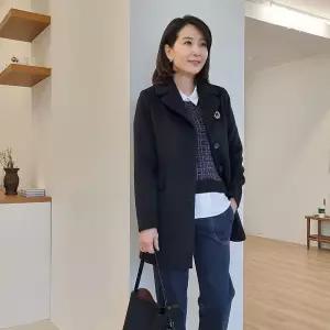 [쉬즈마담]J31772 도나 테일러드 울 하프코트 하객룩 울코트