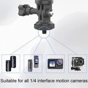 바이크 오토바이 자전거 거치대 360 회전 카메라 모노포드 마운트 Insta X2 X3 X4 Go 프로 12 11 10 DJI 액