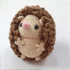 손뜨개 키트 고슴도치 뜨개질 코바늘 인형 털몽치 DIY 손뜨개질 완성된 고슴도치