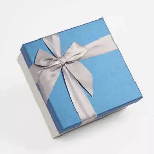 스페셜 리본 선물상자 2p세트(21x21cm) (블루)포장부자재 초콜릿 사탕 박스 종이