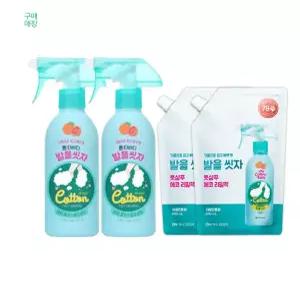 온더바디 코튼풋 발을씻자 풋샴푸 자몽 385ml 2개+리필 500ml 2개