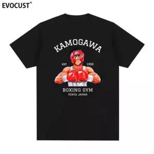 더파이팅티셔츠 애니굿즈 마쿠노우치 잇포 복싱애니 화이트 S