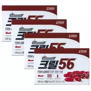 크릴56 크릴오일 1000mg x 30캡슐 4개 / 써클