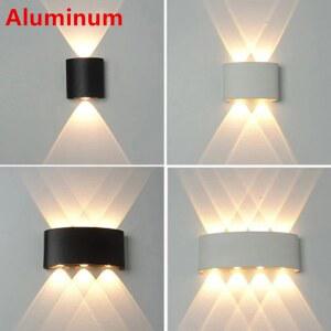 LED 벽 램프 야외 방수 IP65 마당 벽 조명 2W 4W 6W 8W 12W 정원 조명 알루미늄 침실 거실 계단 조명