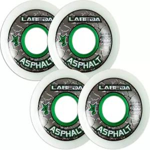라베다 아스팔트 아웃도어 인라인 롤러 하키 휠 59mm 흰색 83A 4팩