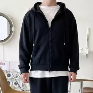 데일리 베이직 남자 오버핏 투웨이 후드 자켓 오버 집업 투지퍼 점퍼