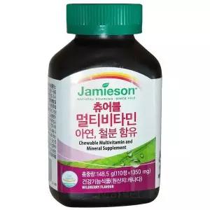 [셀러허브]자미에슨 츄어블 멀티 비타민 1350mg x 110정 (S25399479)