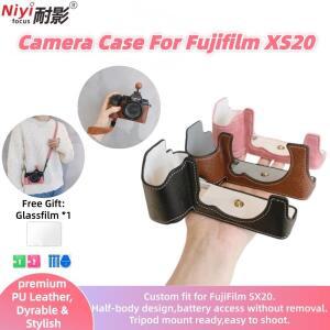 Fujifilm X-S20 PU 가죽 하프 카메라 케이스 손잡이 삼각대 마운트 배터리 개방구 보호용 베이스 커버