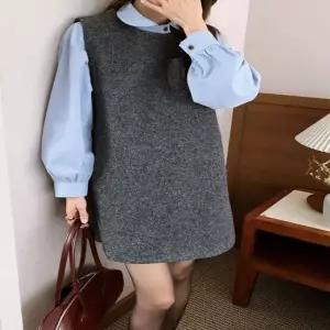 셀럽하우스 하객룩 출근룩 데이트룩 겨울 모직 미니원피스