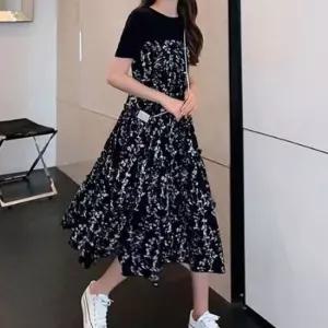 셀럽하우스 여성 플라워패턴 여름 반팔 샤랄라 롱원피스 꽃무늬
