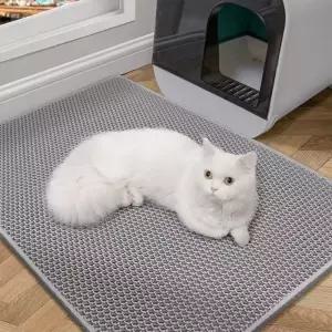 고양이 사막화 방지 매트 벌집 모래 발판 패드 그레이