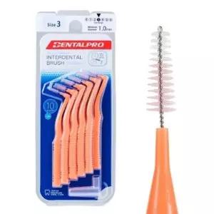 덴탈프로 치간칫솔 L형 10P 사이즈 3(s) 어금니 전용 일본칫솔 일본치실