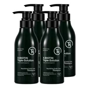 TS 엑스비오틴 샴푸 트리플솔루션 베르가못향 500g 탈모 두피 케어 4개 Ss