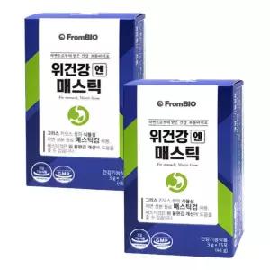 위 건강엔 매스틱 검 분말 가루 프롬바이오 1일 섭취량 100프로 메스틱 15포 x 2개