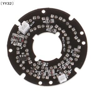 IR 36 LED 라이트 보드 주간 투시경 카메라 보안 적외선 램프 모듈 고화질 90도 YY32
