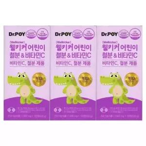 닥터포이 웰키커 어린이 철분 비타민C 1000mg x 120정 3개 / 써클