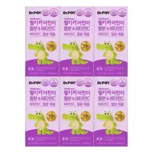 닥터포이 웰키커 어린이 철분 비타민C 1000mg x 120정 6개 / 써클