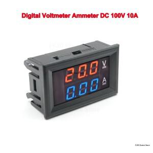DC 100V 10A 디지털 볼트미터 암페어미터 전압 전류 측정기 0.28인치 듀얼 LED 디스플레이 패널 연결선 포