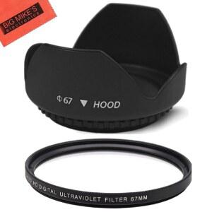 니콘 쿨픽스 P900 P950 디지털 카메라용 67MM 튤립 플라워 렌즈 후드 및 UV 필터 hRQ