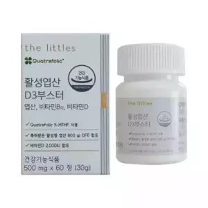 더리틀스 활성엽산 D3 부스터 500mg x 60정 1개 / 써클