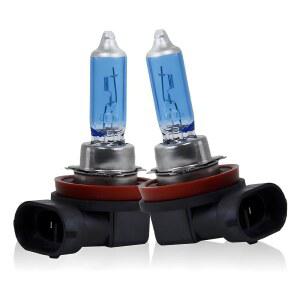 플라이건 2 PCS H11 자동차 할로겐 전구 울트라 화이트 12V 100W 프론트 포그 슈퍼 브라이트 하이 빔 로우 전구 오토 라이트 대부분의 자동차 트럭 SUV에 범용 (화이트) ㅣUY