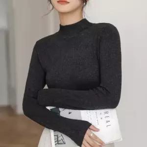 반목 긴팔티셔츠 얇은 이너티 반폴라 얇은목티 터틀넥 이너티셔츠 반폴라 (WD91BD8)