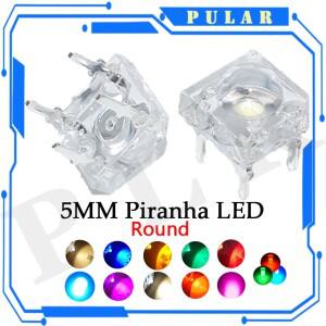 100Pcs 5mm F5 피라냐 LED 흰색 빨간색 녹색 호박색 투명 다이오드 발광 4 핀 밝기