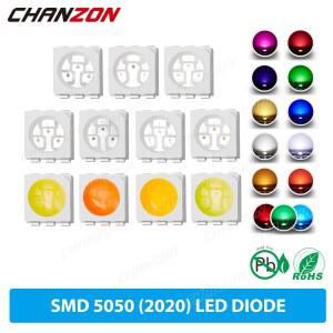 5050 SMD LED 다이오드 칩  화이트 레드 그린 블루 옐로우 오렌지 UV 퍼플 핑크 RGB 일반 양극 DIY PCB 램