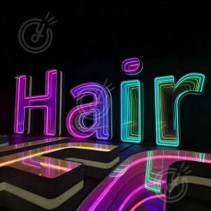 맞춤형 3D 무한 거울 간판개인 디자인 광고 아크릴 LED 라이트 비즈니스