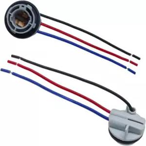2PCS 1157 LED 전구 소켓 플러그 방향 지시등 브레이크 라이트 백업 테일 와이어 하네스 피그테일 교체 방수 베이스 커넥터는 대부분의 자동차 트럭 SUV에 적합합니다