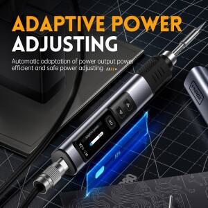 FNIRSI HS-02 납땜 인두 스마트 슬립 IPS 컬러 디스플레이 화면 100-450 ℃ 리워크 스테이션 PD100W 휴대용