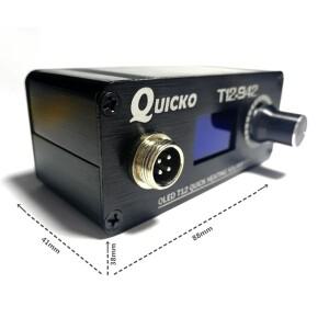 QUICKO T12-942 OLED 미니 납땜 스테이션 디지털 전자 용접 철 DC 공급 장치가없는 휴대용