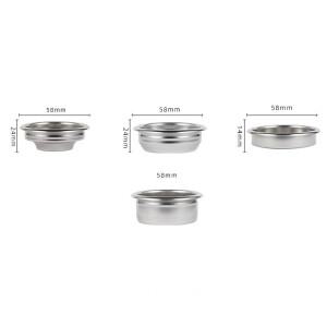 블라인드 보울 필터 교체 바구니 도징 링 커피 바텀리스 포타필터 부품용 58mm 1/2/4 컵 7g 18g 22g