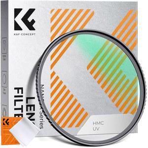 K&F 컨셉 77MM MCUV 렌즈 보호 필터 18 멀티 코팅 카메라 UV 초슬림 청소포 포함 (K-시리즈) hGE