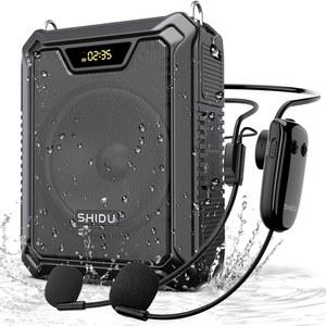 SHIDU 무선 마이크가 있는 30W 음성 연설 마이크 블루투스 유선 메가폰 앰프, 야외 앰프 IPX6 회의 M1000 교사 방수 - 개인 및 스피커