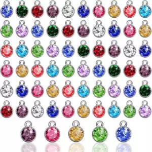 히카러 72개 크리스탈 탄생석 부적 DIY 비즈 펜던트 보석 목걸이 팔찌 귀걸이 제작 7mm Light Colors