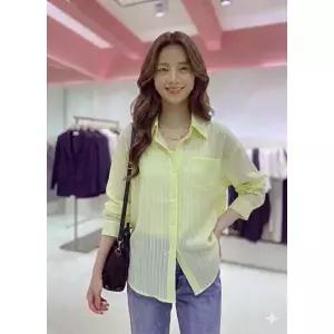 [롯데백화점]SOUP 나시 세트  루즈핏 카라 셔츠  SC5TX38A