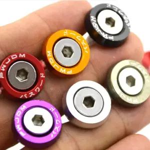 10PCS 유니버설 M6 자동차 너트 볼트 JDM 스티커 암호 펜더 와셔 라이센스 플레이트 볼트 자동차 스타일링