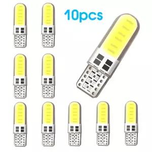 10PCS LED 자동차 인테리어 조명 COB 마커 램프 T10 W5W 12V 168 194 501 사이드 웨지 주차 전구 Canbus 자